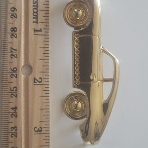 Blazer Brooch: Gold Sportscar Brooch